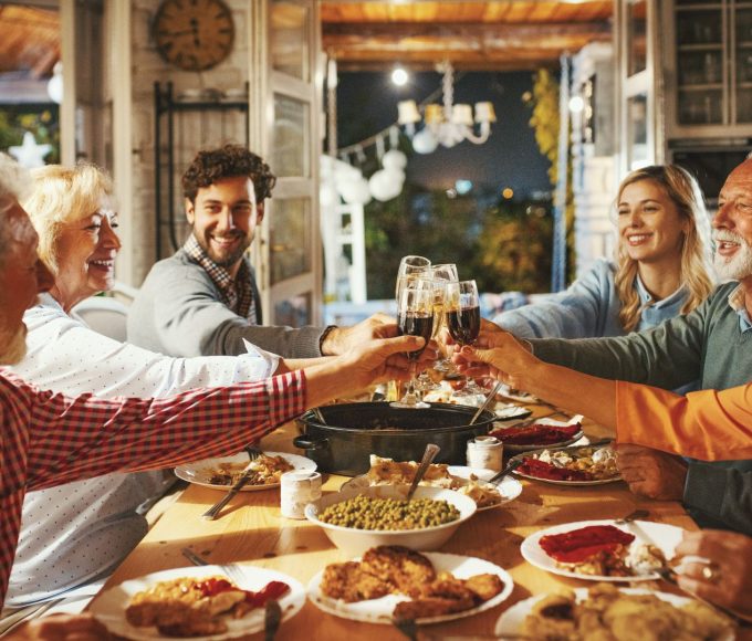 Thanksgiving Dinner in a Vacation Cabin